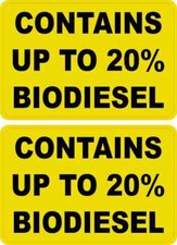 StickerTalk Contains Up To 20% Biodiesel Vinyl Sticker Sheet, 3 inches x 2 in... picture