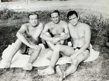 1970s Three Bulge Trunks Men Naked Feet Shirtless Guys Gay int Vintage Photo picture