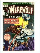 Werewolf by Night 33 cheap bronze age key, 2nd Moon Knight, story cont. fr #32 picture