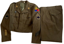 Original 1951 US Army Uniform Dress Jacket Pants Size 38R Two Pockets 100% Wool picture