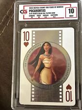Pocahontas 10 Of Hearts Bicycle Playing Card Disney 100 Years Of Wonder Grade 10 picture
