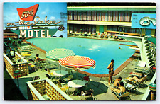 Chicago IL-Illinois, 50th On The Lake Motel, Swimming Pool, Vintage Postcard picture