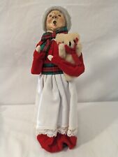 Byers Choice Retired 1984 First Edition Mrs Claus with Teddy Bear VTG CHRISTMAS  picture