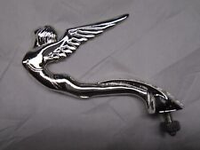 rare flying lady, winged goddess 1930 car ornament chrome plated w/ 1/4-20 bolt picture