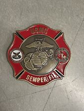 FDNY USMC CHALLENGE COIN FIRE DEPARTMENT UNITED STATES MARINE CORPS picture