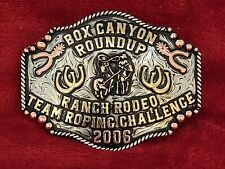 TROPHY CHAMPION RODEO BELT BUCKLE☆2006☆CANYON RANCH RODEO TEAM ROPING☆RARE☆721 picture
