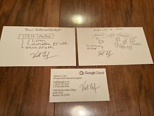 VINT CERF SIGNED AUTOGRAPHED INTERNET INVENTOR  BUSINESS CARD DRAWINGS picture