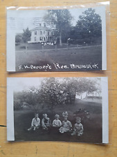 TROY, NY, COUNTRY RESIDENCE & KIDS real photo postcard rppc lot x2 NEW YORK 1910 picture