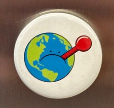 Global warming climate change refrigerator magnet rising earth temperatures hot picture