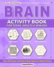 BRAIN ACTIVITY BOOK FOR TEENS, ADULTS & SENIORS: Hours of PUZZLES, ACTIVITIES & picture