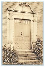 c1930's Deerfield MA, Front Door Parson Williams House RPPC Photo Postcard picture