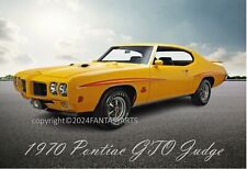 1970 Pontiac GTO Judge Yellow Large Poster Sized Glossy Photo Print 13