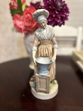 Andrea By Sadek Lady With A Pot Cooking Figurine 10.75” Perfect Condition Vtg picture