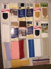 Vintage Sewing Notions Lot 20 Pcs Wrights Talon Hem Tape Lace Bias Binding picture