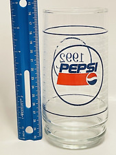 Vintage 1992 PEPSI 6 inches tall soda drinking glass picture