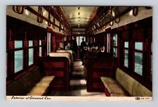 Interior Of Elevated Car, Antique, Vintage Postcard picture