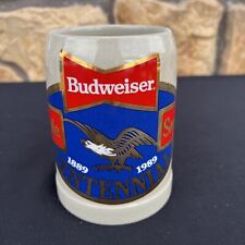Vintage Budweiser Centennial North South Dakota Beer Stein Mug 1889 1989 picture
