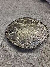 Gist Floral Paisley Western Vintage Belt Buckle SilverSmith Collection ￼ picture