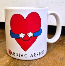 Barney Saltzberg 80s Coffee Mug Ceramic Cardiac Arrest Medical Heart Doctor Cup picture