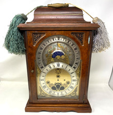 CHRISTIAAN HUYGENS Clock Full CALENDAR Mantel Triple Chimes (NEEDS REPAIR) picture