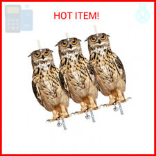 Kungfu Mall Owl to Keep Birds Away, 3 Pack Bird Scare Owl Fake Owl, Reflective H picture