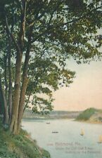 RICHMOND ME – Looking Up the Kennebec Under the Old Oak Trees - 1908 picture