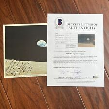 WILLIAM BILL ANDERS * Beckett * Apollo 8 Earthrise Autograph NASA Litho Signed picture