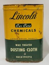 Vintage Lincoln Mercury Fomoco Car Care Dusting Cloth Can 1950s Lincoln Mercury picture