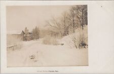 Frosty Morning, Princeton, Massachusetts Snow Scene Unposted RPPC 1900s Postcard picture
