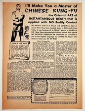 Vintage Chinese Kung-Fu Fighting Arts Research Magazine Print Ad 1960s 1970s picture