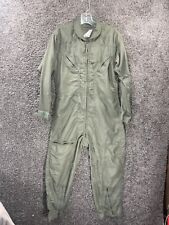 USAF Men's Sage Green Flyers Fire Resistant Military One Piece Coverall Size 40S picture