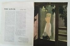1947 topless blond womens Odette Barsa dotted Swiss lace half slip photo ad picture