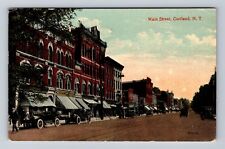 Cortland NY-New York, Scenic View Of Main Street, Vintage c1915 Postcard picture