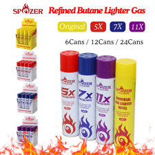 Butane Gas Lighter Fuel Refill 6 12 24 Can 300ML 10.14 OZ Cartridge Spozer Muti picture