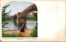 Coblenz Germany Great Iron Bridge Over River Rhine Vintage Postcard picture