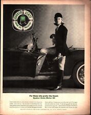 1963 Quaker State Oil Vintage Print Ad 1960s Engine Life Preserver Jockey c9 picture