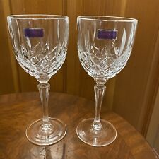 2 - Waterford Marquis Markham Crystal Wine Water Glasses Goblets Italy 8.5” New picture