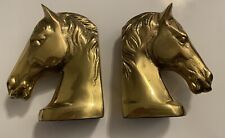 Equestrian Brass Horse Head Pair of Bookends 5.25