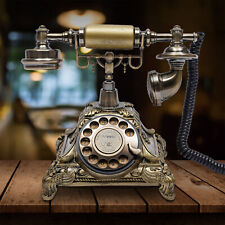 Vintage Handset Telephone Desk Antique Old Fashioned Rotary Dial Phone Decoratio picture