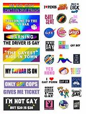38 PCS The Original Funny Gay LGBT Prank Bumper Stickers  Variety Pack picture