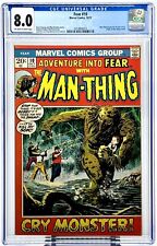 ADVENTURE INTO FEAR #10 CGC 8.0 GRADED 1972 MARVEL 1ST SOLO MAN-THING NEW CASE picture