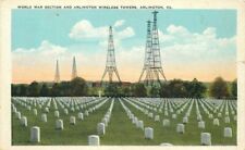 Arlington Virginia Wireless Tower World War Tichnor 1920s Postcard 20-2587 picture