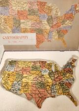 NEW Retired Rosanna CARTOGRAPHY USA Shaped Infinity Hors d'oeuvre Tray Plate picture