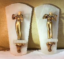 Sconce Vintage Violin Players on Marble Backing picture
