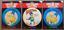 1990 The Simpsons Family Portrait Great Big Button Pin and Easel Back Style picture