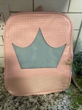 Disney Park Princess Crown Simulated Leather Backpack Pin Trader Holder NWT New picture