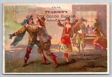 1890s Victorian Trade Card MA Salam Peabody's Dry Goods Bazaar Fighting ~6584 picture