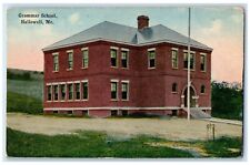 c1920 Exterior View Grammar School Building Hallowell Maine ME Antique Postcard picture