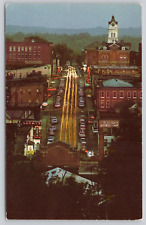 Postcard Athens Ohio Court Street at Night picture