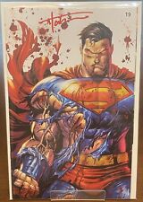 Superman #4 SDCC 2023 Exclusive Battle Damage Virgin Signed w/ COA Tyler Kirkham picture